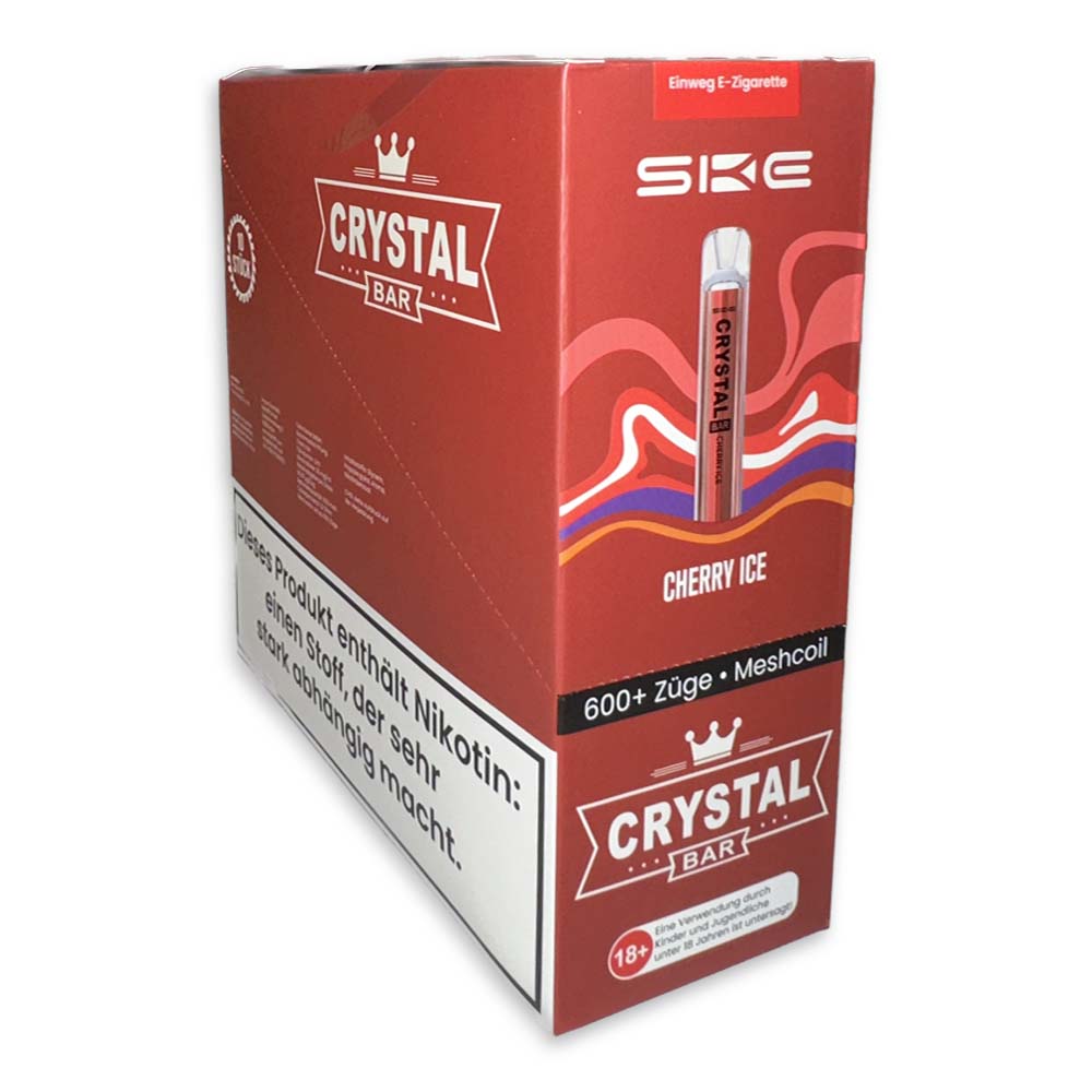 10 Stück Crystal Bar Cherry Ice 2% Nikotin